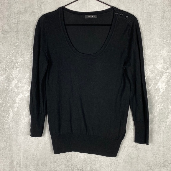 Vintage Comme Ca Ism black button sweater - Picture 2 of 6